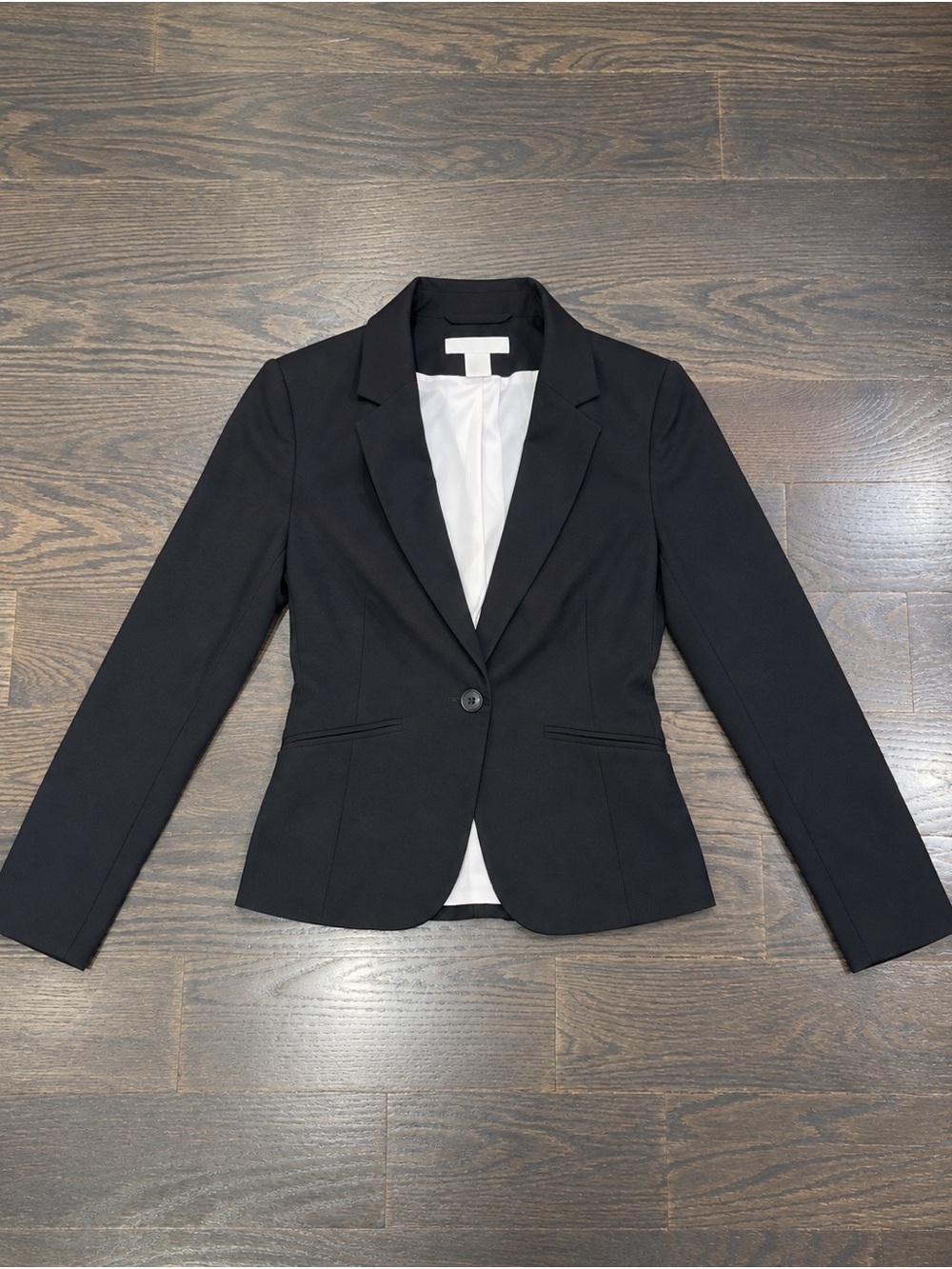 H&M Classic Women's Navy Blue Single-Button Blazer